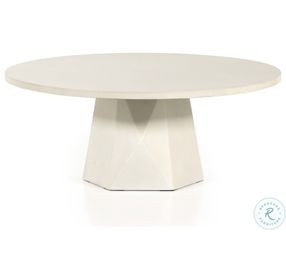 Bowman White Concrete Outdoor Coffee Table