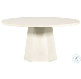 Bowman White Concrete Outdoor Dining Table