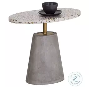 Casimirre Grey Brass End Table