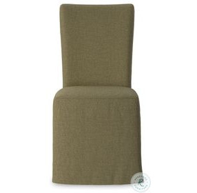 Vista Broadway Olive Slipcovered Dining Chair Set of 2
