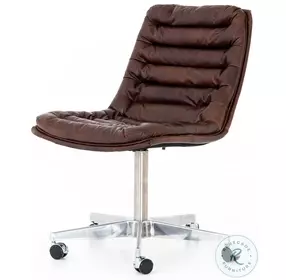 Malibu Antique Whiskey Leather Desk Chair