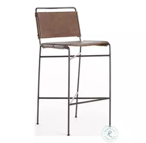 Wharton Distressed Brown Bar Stool