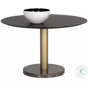 Monaco Gray And Gold 48" Dining Table
