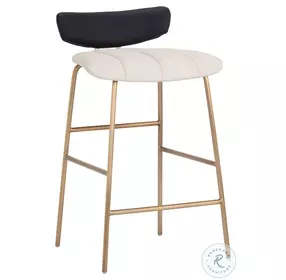 Lorelei Dillon Cream And Black Counter Height Stool