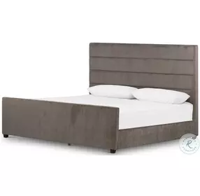 Daphne Sage Worn Velvet Queen Upholstered Bed