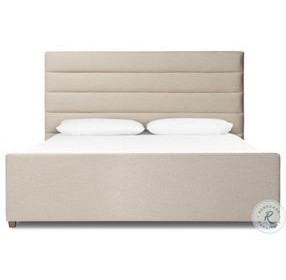 Daphne Alcala Taupe Performance Fabric King Upholstered Bed