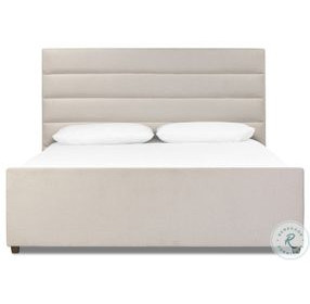 Daphne Crypton Wayfarer Snow Performance Fabric Queen Upholstered Bed