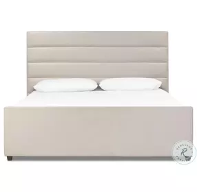Daphne Crypton Wayfarer Snow Performance Fabric Queen Upholstered Bed