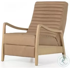 Chance Palermo Nude Leather Recliner