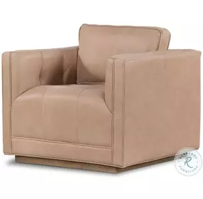 Kiera Palermo Nude Leather Swivel Chair