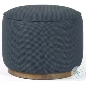 Sinclair Fresno Cobalt Round Ottoman