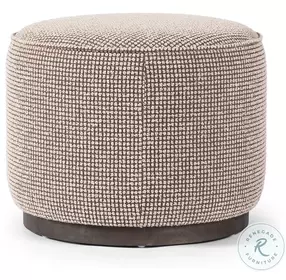 Sinclair Barrow Taupe Performance Fabric Round Ottoman