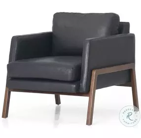 Diana Heirloom Black Leather Chair