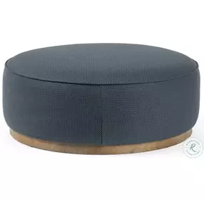 Sinclair Fresno Cobalt Large Round Ottoman