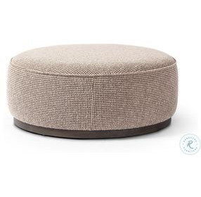 Sinclair Barrow Taupe Performance Fabric Large Round Ottoman