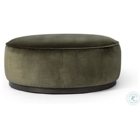 Sinclair Surrey Olive Large Round Ottoman