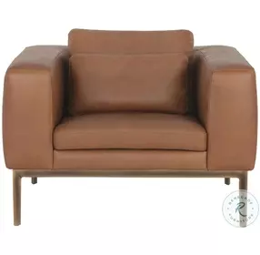 Burr Castro Saddle Leather Arm Chair