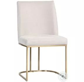 Amarisse Belfast Oatmeal Fabric Dining Chair Set of 2