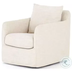 Banks Cambric Ivory Swivel Chair