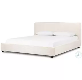 Aidan Plushtone Linen Queen Upholstered Panel Bed