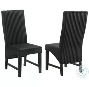 Barrand Black Upholstered Side Chair Set Of 2