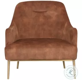 Cameron Nono Rust Fabric Lounge Chair