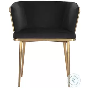 Abbington Black Fabric Caily Dining Armchair