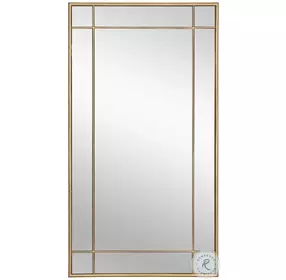 Pasadena Brass Floor Mirror