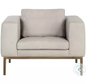 Burr Bali Bone Leather Arm Chair