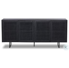 Carmel Black Wash 4 Door Sideboard