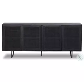 Carmel Black Wash 4 Door Sideboard
