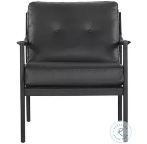 Gilmore Black Leather Lounge Chair