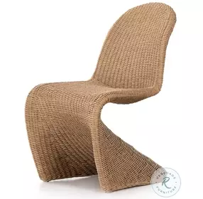 Portia Vintage Natural and Cane Brown Outdoor Dining Chair