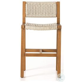 Delano Natural Teak Outdoor Counter Height Stool