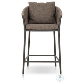 Porto Ellor Brown Outdoor Counter Height Stool