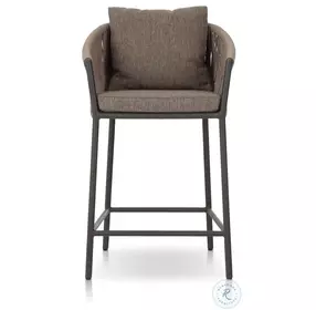 Porto Ellor Brown Outdoor Counter Height Stool
