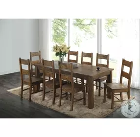 Coleman Rustic Golden Brown Rectangular Dining Room Set