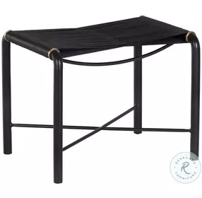 Jax Black Leather Stool