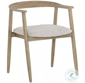 Jeremy Dove Cream Fabric Dining Armchair