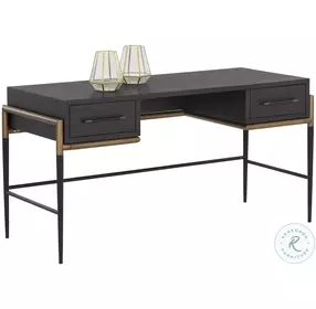 Weldrick Brown And Black Desk