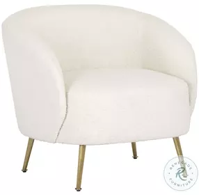 Cordelle Altro White Fabric Lounge Chair