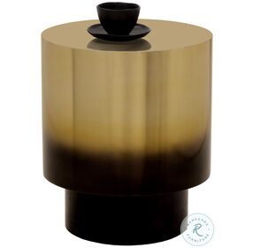 Frida Antique Brass And Black End Table