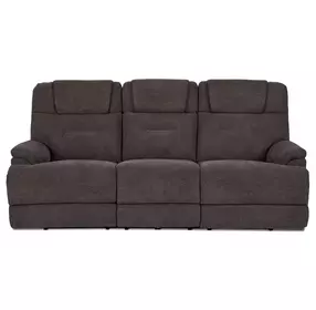 Zecliner Zofa Umber Performance Fabric 87" Zero Gravity Power Sleep Reclining Sofa with USB Charging and LED