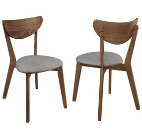 Alfredo Natural Walnut Side Chair Set Of 2