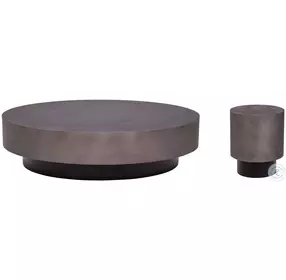 Bernaby Gunmetal And Black Occasional Table Set