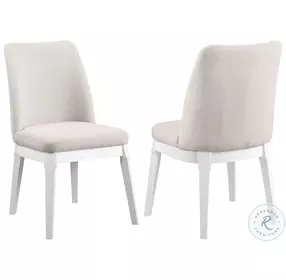 Carissa Beige Upholstered Side Chair Set Of 2