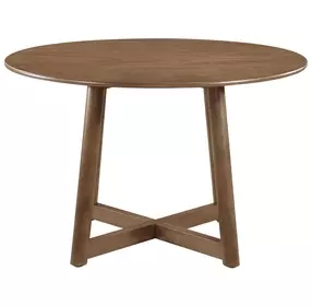 Dinah Walnut Solid Wood Round Dining Table