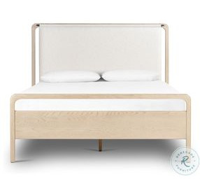 Rosedale Yucca Oak Veneer and Knoll Natural Performance Fabric King Upholstered Bed