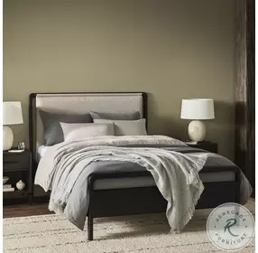 Rosedale Ebony Oak Veneer Upholstered Panel Bedroom Set