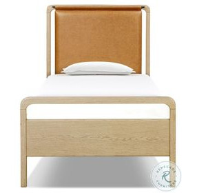 Rosedale Yucca Oak Veneer and Chaps Sand Twin Upholstered Bed